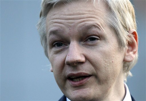 WikiLeaks founder Julian Assange as he leaves Belmarsh Magistrates' Court in London, this past February. (AP/Kirsty Wigglesworth)