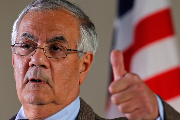 Barney Frank: Thumbs up or thumbs down? (Reuters/Adam Hunger)