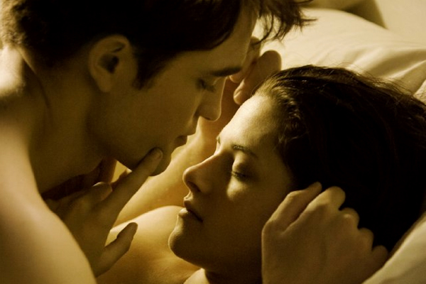 Robert Pattinson and Kristen Stewart in "Breaking Dawn"