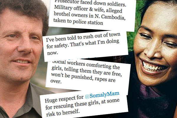 Nicholas Kristof amd Somaly Mam (Twitter/Wikipedia)