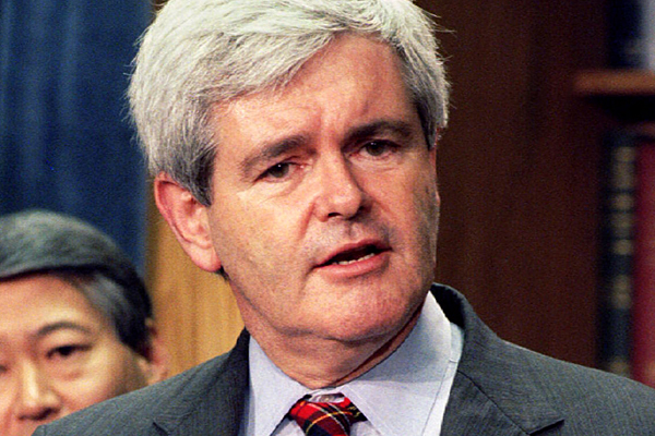 Then House leader Rep. Newt Gingrich on Capitol Hill in the early 1990s. (Reuters)
