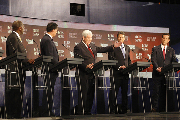 Mitt Romney and the candidates of the Not Mitt Romney movement (Chris Keane / Reuters)