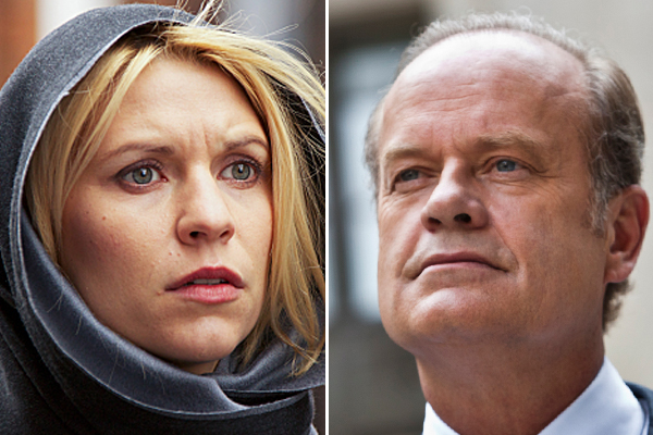 Claire Danes in "Homeland" and Kelsey Grammer in "Boss" (Showtime/Starz)