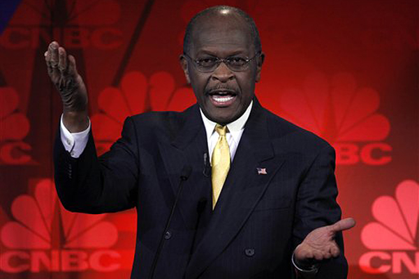 Republican presidential candidate businessman Herman Cain (AP/Paul Sancya)