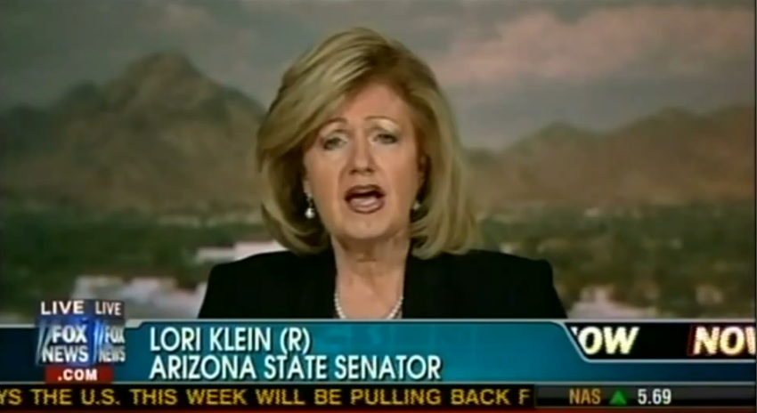 Arizona state Senator Lori Klein, who has never been harassed by Herman Cain (YouTube/Fox News)