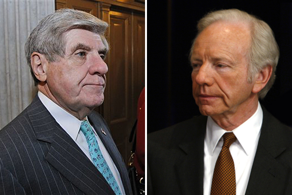 Sen. Ben Nelson and Sen. Joe Lieberman (AP/Reuters)