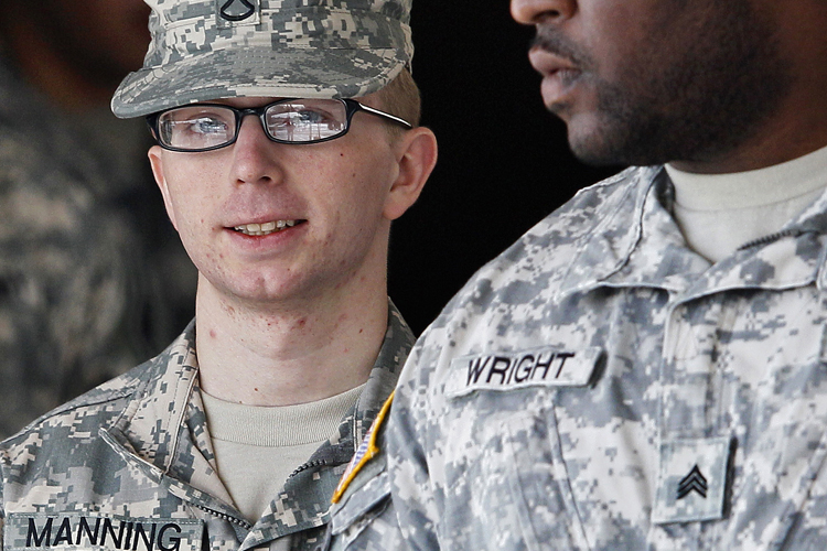 Army Pfc. Bradley Manning on trial (AP/Patrick Semansky)