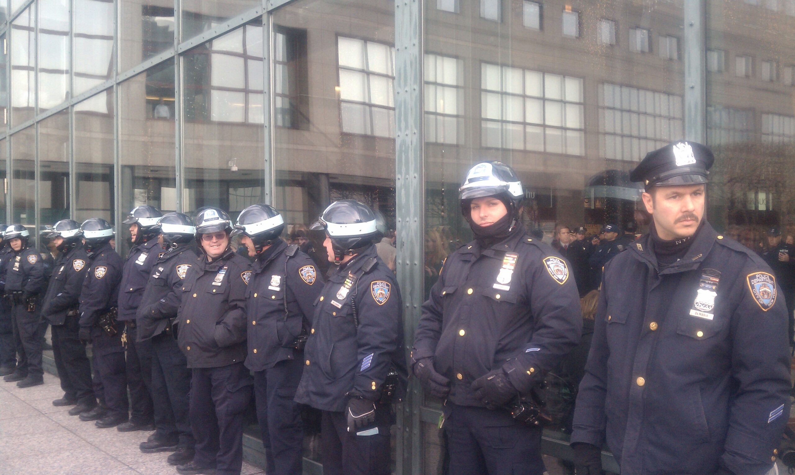 Police outside New York's Winter Garden (Molly Knefel)