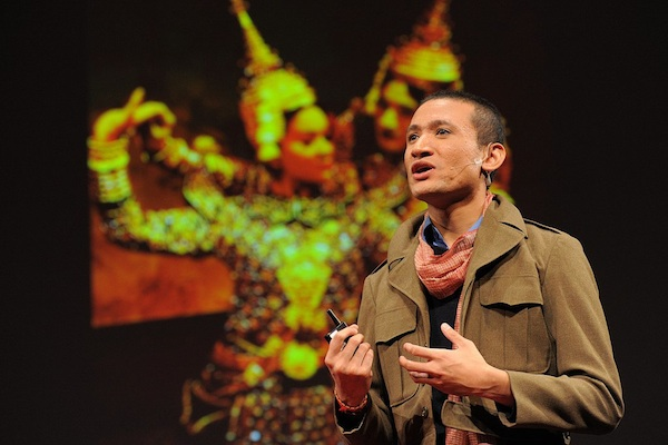 The author speaks at the 2011 TED Conference about his choreography, framing his political dance works within the tradition of devotional art (James Duncan Davidson)