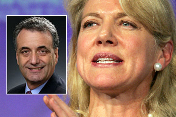 Peter Ackerman (inset) and Lady Lynn de Rothschild (Reuters)