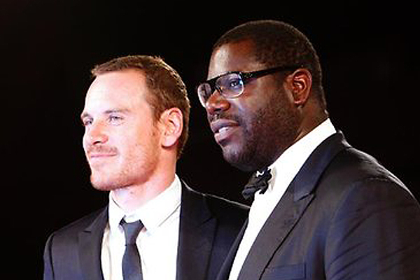 Michael Fassbinder and Steve McQueen at the Venice Film Festival (AP/Andrew Medichini)