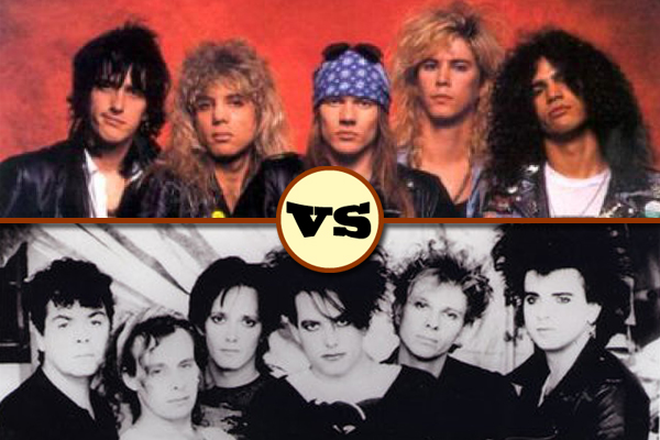 Guns 'N Roses (top) and The Cure