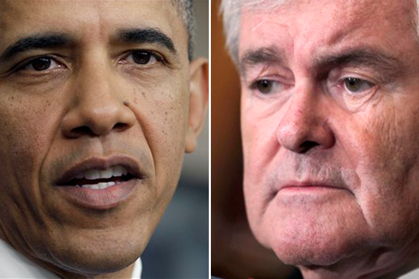 President Obama and Newt Gingrich (AP)