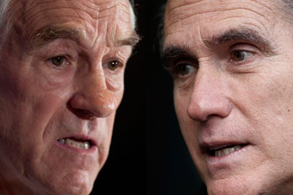 Ron Paul and Mitt Romney (AP)
