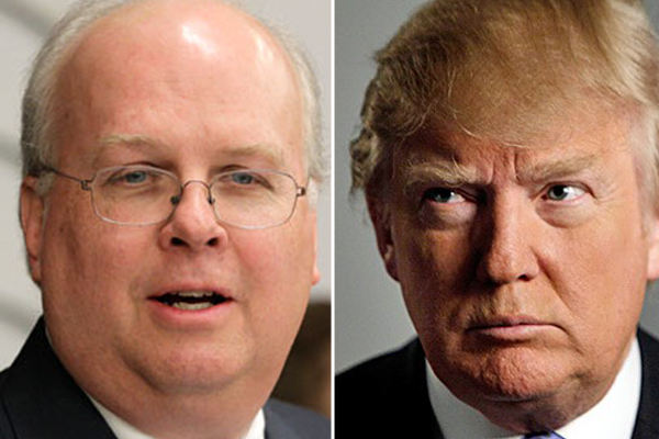 Karl Rove and Donald Trump (AP)