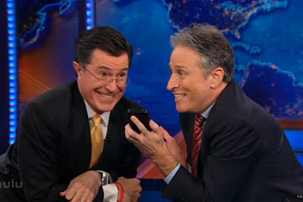 Stephen Colbert and Jon Stewart. (Comedy Central)