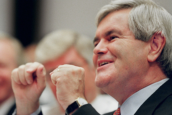 Then House Speaker Newt Gingrich in 1996 (AP)