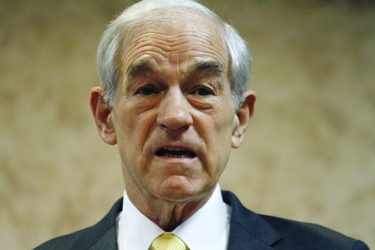 Republican presidential candidate U.S Representative Ron Paul (Joshua Lott / Reuters)