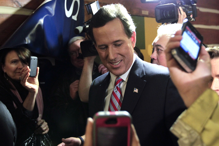 Republican presidential candidate former Pennsylvania Sen. Rick Santorum (AP/Chris Carlson)
