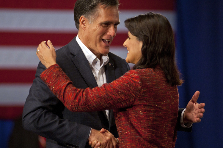 Mitt Romney and South Carolina Gov. Nikki Haley (Â© Chris Keane / Reuters)