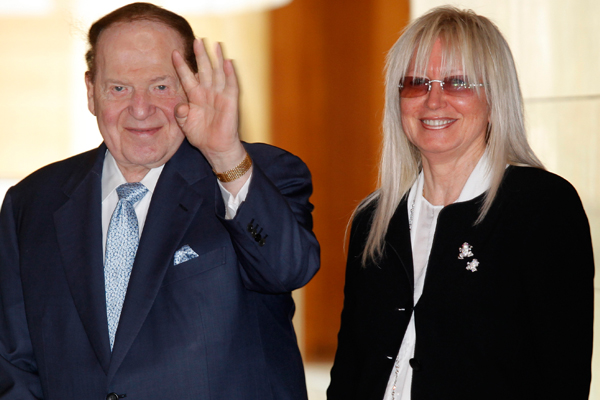Sheldon Adelson and his wife Miriam Ochsorn Adelson (AP/Vincent Yu)