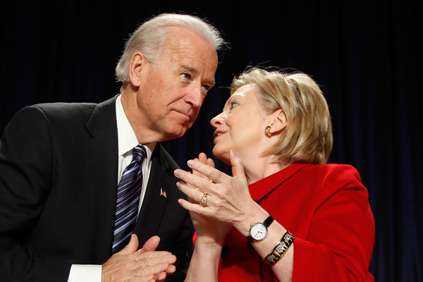 Joe Biden and Hillary Clinton (AP/Jason Reed)