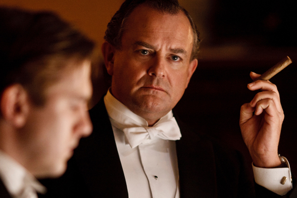 Dan Stevens and Hugh Bonneville in "Downton Abbey"