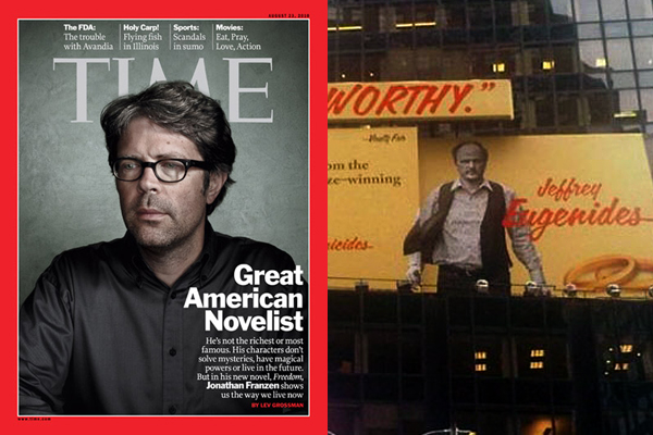 Jonathan Franzen and Jeffrey Eugenides (Time/<a href="http://www.adweek.com/topic/farrar-straus-and-giroux">Adweek.com</a>)