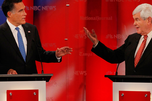 Mitt Romney and Newt Gingrich (Reuters/Scott Audette)