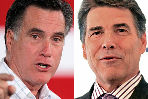 Mitt Romney and Rick Perry (AP)