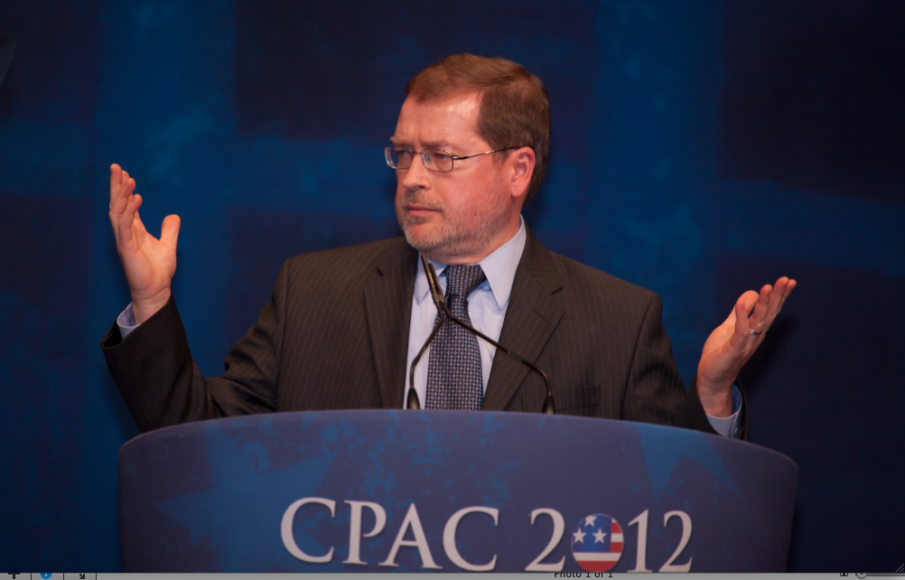 Grover Norquist, conservative general, explains it all. (Jeff Malet)