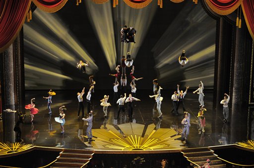 Members of Cirque du Soleils "Iris" perform onstage during the 84th Academy Awards. (AP Photo/Mark J. Terrill) (AP)