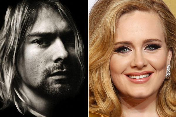 Kurt Cobain and Adele (Reuters)