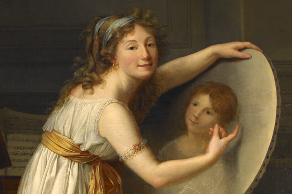 Rose Adélaïde Ducreux (1761-1802), "Portrait of the Artist" (detail). (Musée des beaux-arts, Rouen)