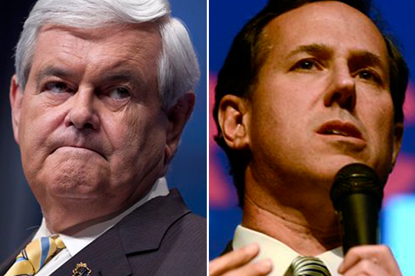 Newt Gingrich and Rick Santorum (AP)