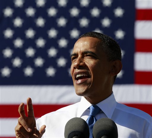 President Barack Obama speaks at UPS, Thursday, Jan. 26, 2012, in Las Vegas. (AP Photo/Haraz N. Ghanbari) (AP)