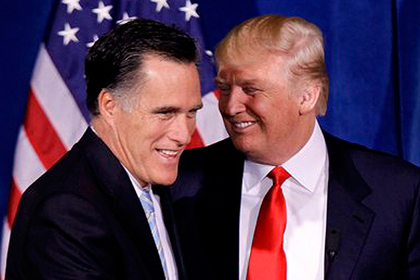 Mitt Romney and Donald Trump (AP/Julie Jacobson)