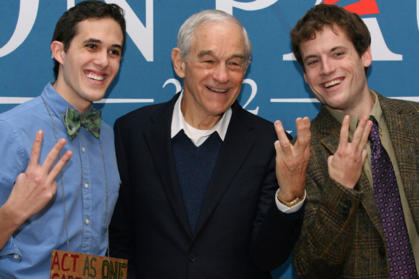 Ron Paul and friends (Reuters/Joel Page)
