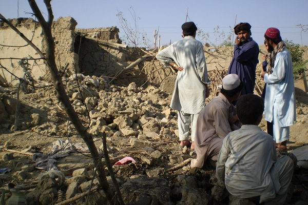 The site of a drone attack near Miranshah, Pakistan, in October 2008. (Reuters/Haji Mujtaba)
