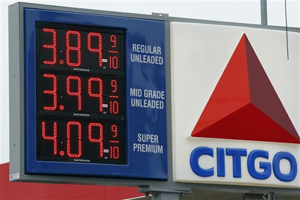 Gas prices are posted at the Citgo gas station Friday, Feb. 24, 2012 in Philadelphia (AP Photo/Alex Brandon)