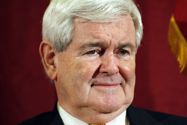 Republican presidential candidate and former U.S. Speaker of the House Newt "Rocket Man" Gingrich is seen during a campaign event in Manchester, New Hampshire December 21, 2011. (Jessica Rinaldi / Reuters)