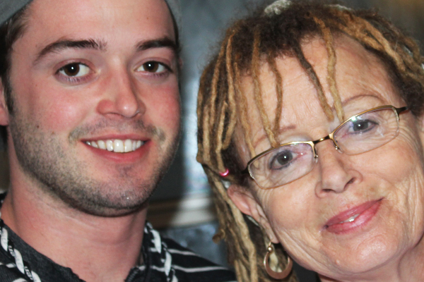 Anne Lamott with her son, Sam.