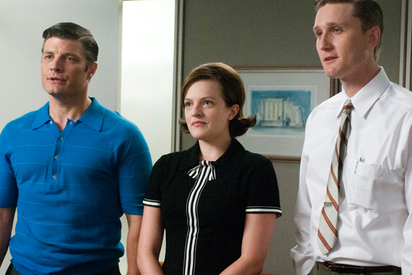 Jay R. Ferguson, Elisabeth Moss and Aaron Staton in "Mad Men"