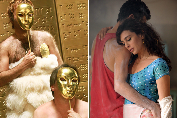 Scenes from "Generation P" (left) and "Where Do We Go Now?"
