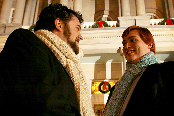 A couple waits to be wed at New Hampshire's Statehouse in Concord in January 1, 2010. (AP/Cheryl Senter)