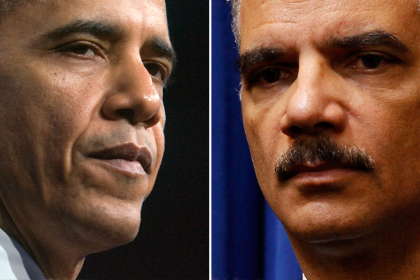 Barack Obama and Eric Holder (Reuters)