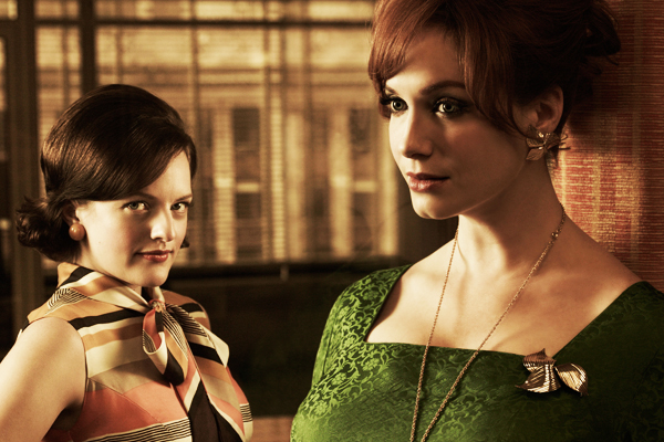 Elisabeth Moss and Christina Hendricks in "Mad Men"