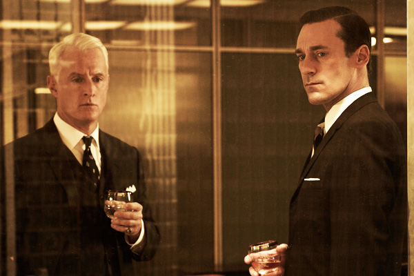 John Slattery and Jon Hamm in "Mad Men" (AMC)