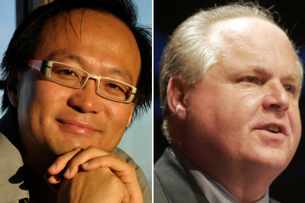 Brandon Wade and Rush Limbaugh (<a href='http://www.askbrandonwade.com/'>askbrandonwade.com</a>/Reuters)