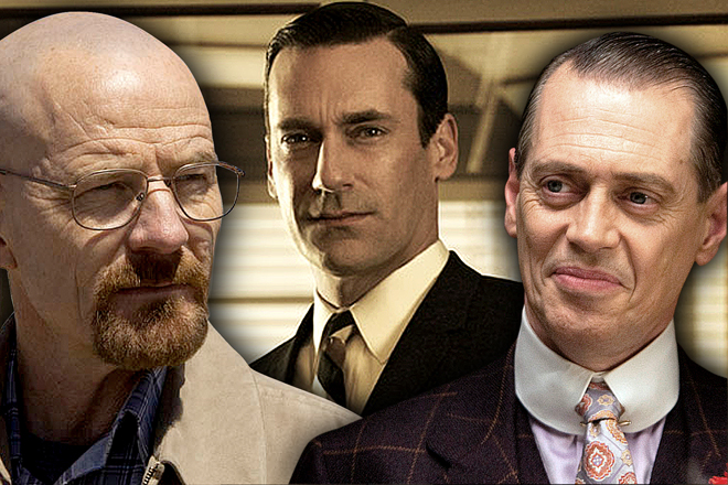 Bryan Cranston in "Breaking Bad," Jon Hamm in "Mad Men" and Steve Buscemi in "Boardwalk Empire